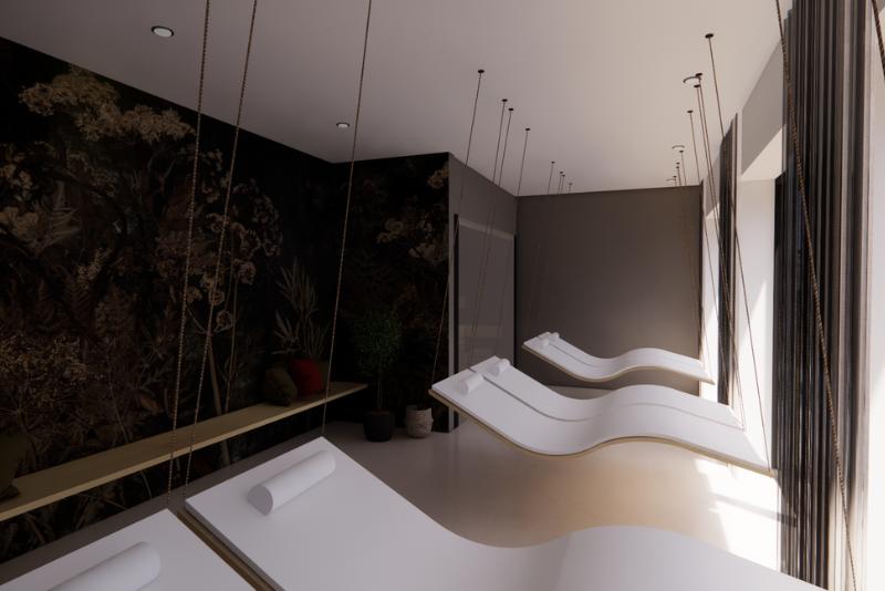 Spa loungers in the panorama Hotel, Braunwald